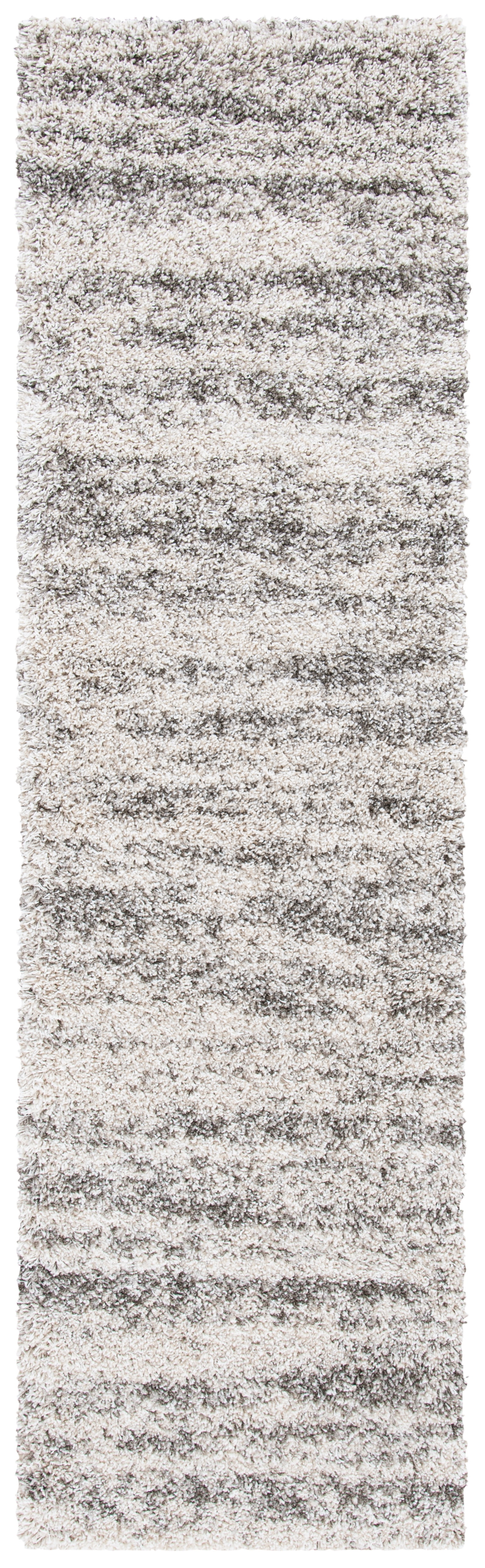Safavieh Hudson Jack Abstract Shag Runner Rug, Ivory/Gray, 2'3" x 22'
