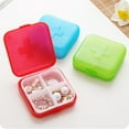 thumbnail image 1 of Lubelski Portable Travel 4 Grid Pill Storage Box Case Container Mini Medicine Organizer, 1 of 7