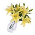 thumbnail image 4 of Flor artificial boda simulación nupcial decoración floral oficina en casa PVC flor falsa, amarillo 5 Piezas kenally HA000016-02B, 4 of 6