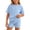 Blue, variant on Girls Outfit Sets Short Sleeve, Summer 2 Piece Casual T-shirts and Shorts Sets Pink Size 12