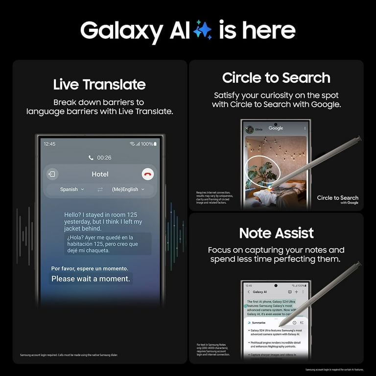 Samsung Galaxy S24 Ultra 256GB Unlocked Note Android Cell