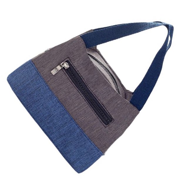 Qarigey Fiambrera para mujer, bolsos de lona, moda al aire libre con cremallera, cosméticos, banco de energía, bolsa de gran capacidad Bolsas de mensajero y de hombro Gris oscuro