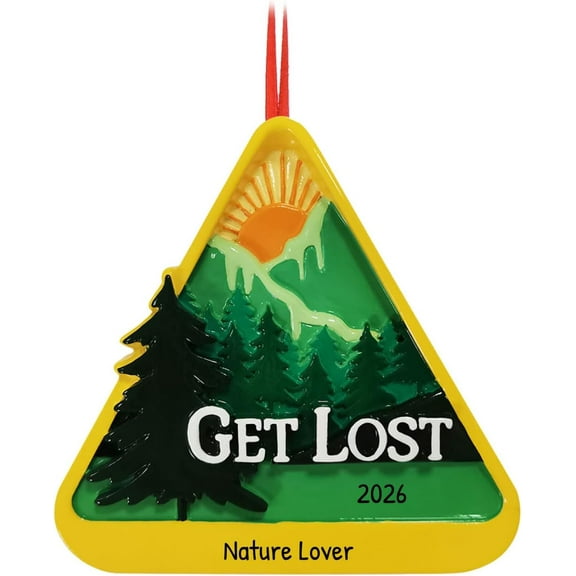 Personalized Christmas Ornament 2025 - Get Lost Hiker Ornament Gifts for Hikers and Campers - Hiking Themed Christmas Ornaments by Elves