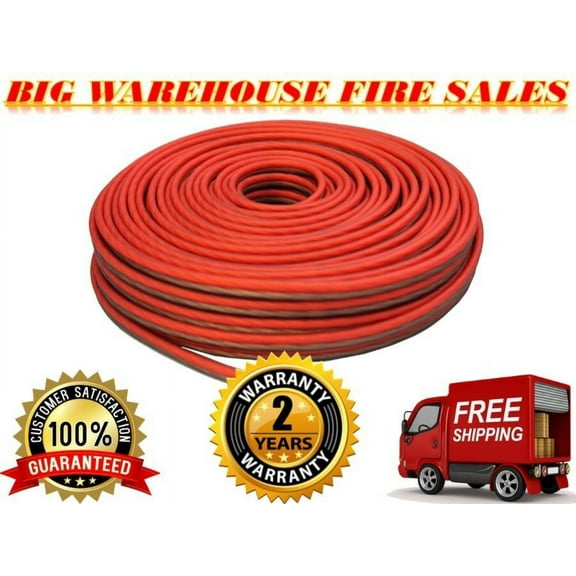 Marine Red/ Black 100 Ft True 16 Gauge Marine Car, Home Audio Speaker Wire Cable
