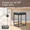 thumbnail image 7 of MF Studio 24" Counter Height Bar Stool Set of 4, Upholstered Faux Leather Backless Counter Stool for Kitchen Island, Black, 7 of 7