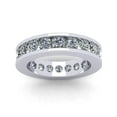 thumbnail image 3 of Natural 3.00Ct Round Cut Diamond Classic Channel Set Women's Anniversary Wedding Eternity Band Ring Solid 14k White Gold I SI2, 3 of 3