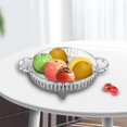 thumbnail image 4 of Bandeja de servicio tallada hueca plateada, bandeja decorativa forma forma forma , bandeja de tocador con asa, bandeja de servicio de Navidad, diámetro BLESIY Bandeja de servir, 4 of 8
