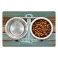 thumbnail image 1 of Anchor Pet Mat for Food and Water, Timeworn Marine on Weathered Wooden Planks Rustic Nautical Theme, Non-Slip Rubber Mat for Dogs and Cats, 18" X 12", by Ambesonne, 1 of 2