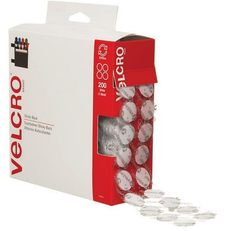 UPC: 0848109019635 | Box Partners VEL153 0.75 in. Dots White Cloth Hook & Eye Brand Tape Combo Pack