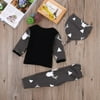 3pcs Newborn Baby Kids Outfits Set Clothes Deer Tops T-shirt Pants Leggings