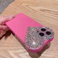 thumbnail image 3 of Cute iPhone 11 Pro Max Case 3D Glitter Sparkle Bling Case for Women Girls, Pretty Rhinestone Diamond Cute Love Heart Pattern Soft Bumper Case Cover for iPhone 11 Pro Max 6.5 Inch, 3 of 13