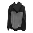 thumbnail image 2 of Women Hollow Mesh Back Hooded Long Sleeve Casual Rhinestone Hoodie Fall Winter Travel Outfits, 2 of 5