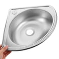 thumbnail image 3 of MOVTOTOP 1 Set RV Stainless Steel Wall Mounted Single Bowl Drop In Sink for Camper Vegetable Washing Basin Corner Installation, 3 of 8