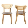 thumbnail image 2 of Baxton Studio Dannell Grey Fabric and Natural Oak Wood 2-Piece Dining Chair Set, 2 of 6