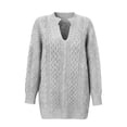 thumbnail image 4 of Knit Sweater Winter Warm Soft Turtleneck Pullover Casual Loose Fit Long Sleeve Crewneck Top For Fall Season Comfort Outfits, 4 of 4