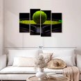 thumbnail image 2 of Elephant Stock Modern Tennis Wall Art - Horizontal Multi Panel Canvas - Living Room Wall Decor - Sports Multi Panel - Black And Green Decor - 43" x 27", 2 of 8