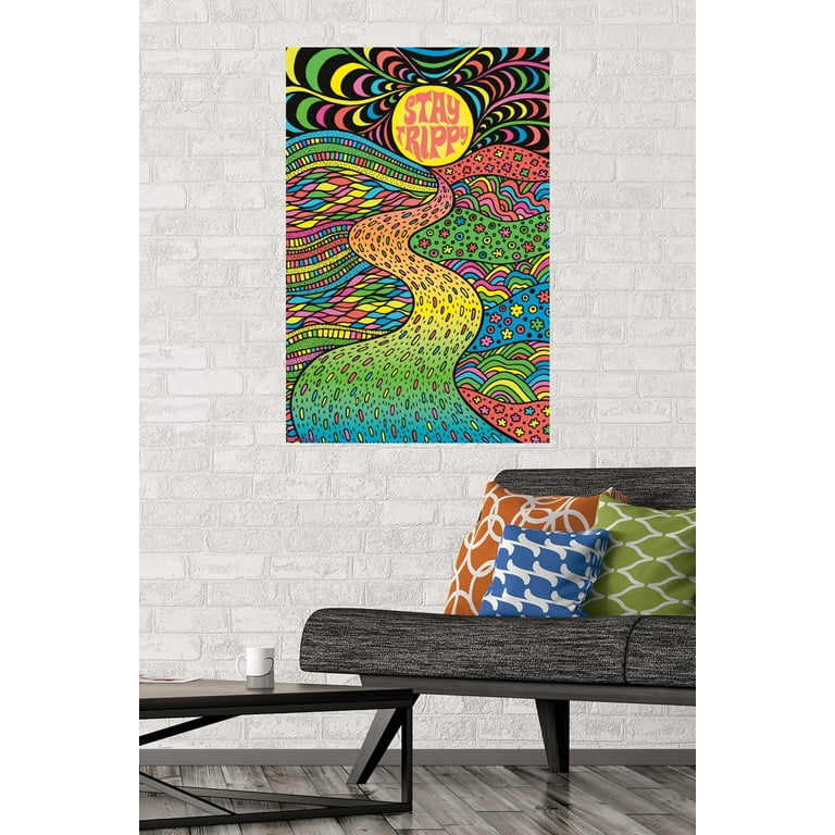 Neon - Trippy Neon Wall Poster, - Walmart.com