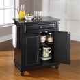thumbnail image 3 of Pemberly Row Modern MDF Wood Portable Kitchen Island in Black, 3 of 6