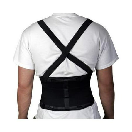 Medline Standard Back Support with Suspenders,Black,Medium NON11351M ...