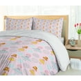 thumbnail image 5 of Ambesonne Cartoon Duvet Cover Sets, Dolls and Hearts in Shapes, 2-Queen, Rose Multicolor, 5 of 6