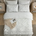 thumbnail image 4 of U by Bedsure Twin/Twin XL Dorm Bedding Comforter Set - Bed in A Bag, 5 Pieces with Comforters, Sheets, Pillowcases & Shams, White, 4 of 7