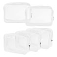 thumbnail image 1 of Bolsa de cosméticos Wobe de PVC transparente con cierre aprobada por la TSA, 5 paquetes, 1 of 8