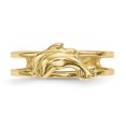 thumbnail image 3 of 14k Yellow Gold Dolphin Adjustable Toe Ring Open Midi, 3 of 8