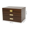 thumbnail image 2 of 28-Slot Men Watch Box Wooden Display Case Organizer Show Tray Jewelry Storage, 2 of 26