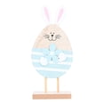 thumbnail image 2 of Adornos de conejito de Pascua, decoraciones de primavera para Pascua, obras de arte, manualidades, esculturas de animales Azul, 2 of 9