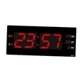 thumbnail image 2 of Reloj de Pared LED Digital Soledad 13 Pulgadas Negro con Letras Rojas, 2 of 7