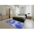 thumbnail image 5 of Ahgly Company Machine Washable Indoor Square Transitional Day Sky Blue Area Rugs, 5' Square, 5 of 7