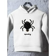 thumbnail image 3 of Cute Spooky Spider Hoodie Toddler - Toddler Hoodie, White, 3 of 4