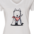 thumbnail image 4 of Inktastic Westie in Bandana Women's V-Neck T-Shirt, 4 of 5
