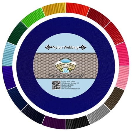 Country Brook Design® 1 1/2 inch Bright Royal Blue Heavy Duty Nylon Webbing 50 Yards