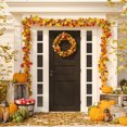 thumbnail image 6 of Uxcell Fall Garlands 5.6Ft, Artificial Autumn Maple Leaves Garland Hanging Decoration, Red/Yellow 2 Pcs, 6 of 7