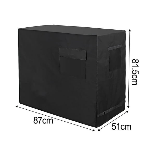 Rolling Ice Chest Cover Black For 80 Quart Cooler With Adjustable Straps