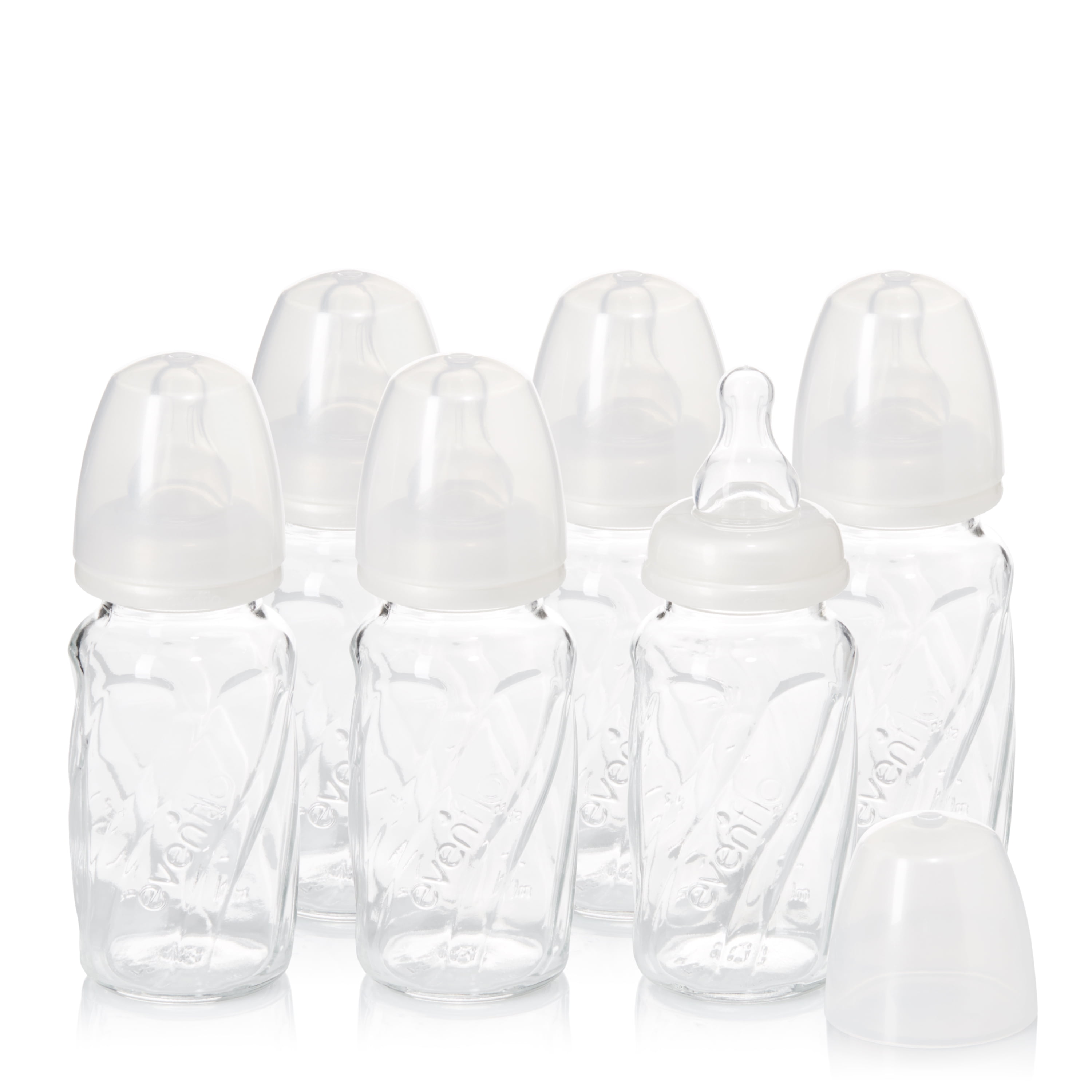 3 Pk Evenflo 4 oz Twist Classic Real Glass Baby Bottles BPA Free NEW 