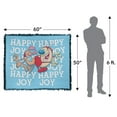 thumbnail image 2 of Ren and Stimpy Blanket, 50"x60" Happy Happy Joy Joy Woven Tapestry Cotton Blend Fringed Throw Blanket, 2 of 6