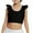 Black, variant on Girls Training Bra Clearance Cute Ruffle Sports Bra for Kids Scoop Neckline Fitness Yoga Bra Strap Crop Top Wine 10 Years