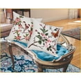 thumbnail image 2 of Decorative Mante Carlo Fine Burlap 18" X 18" Throw Pillow, Embroidered Butterfly Design, 2 of 2