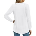 thumbnail image 3 of Rosvigor Blouses for Women Dressy Long Sleeve Shirts Casual Fall Tops Winter Tunic with Pleats, 3 of 7