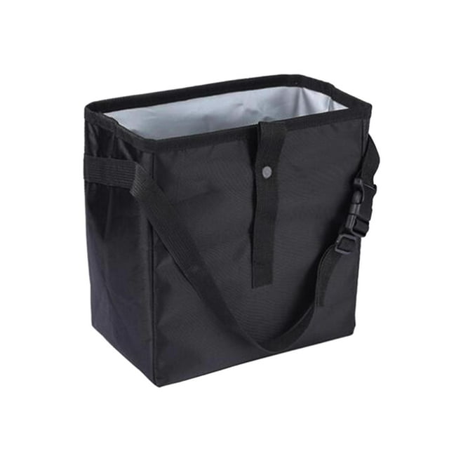Bolsa de basura para coche, organizador plegable colgante, accesorio para vehículo de gran capacidad, correa ajustable impermeable 8.5L Sin Tapa DYNWAVEMX bote de basura