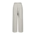 thumbnail image 2 of Men’s Wide Leg Sweatpants Baggy Drawstring High Waisted Joggers Lounge Sweat Pants with Pockets 2025 Fall (5XL, Gray), 2 of 6