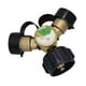 thumbnail image 3 of Divisor de propano Colamx de 2 vías con válvula de cierre Y conector rápido, 3 of 8