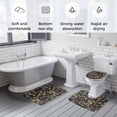 thumbnail image 6 of Modern Bathroom Rugs Set Tree Plant Branches Modern Art Style Non Slip Absorbent Soft Bath Mats 3 Piece Set with Bathroom Rug, U-Shaped Floor Mat, Toilet Seat Cover Small Size, 6 of 9