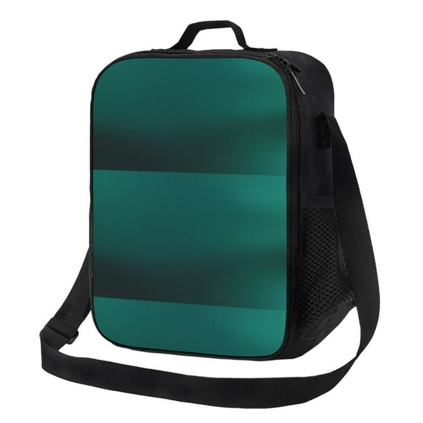 Disketp Dark teal green Bolsa Térmica Estampada para Almuerzo, Lonchera para Hombres y Mujeres Adultos