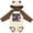 Natural & Brown w Ears, variant on Inktastic Never Lose Hope Epilepsy Awareness with Balloons and Purple Ribbon Boys or Girls Long Sleeve Baby Bodysuit