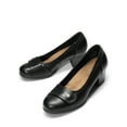 thumbnail image 2 of Dream Pairs Womens Low Block Heel Pump Shoes Round Toe Arch Support Slip On Dress Pumps, 2 of 11