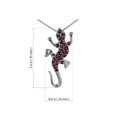 thumbnail image 3 of Bohemian Garnet Sterling Silver Lizard Pendant, 3 of 6
