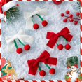 thumbnail image 7 of 4 PCS Velvet Cherry Hair Bows for Girls, Bow Hair Clips, Red White Hair Ribbon with Alligator Hair Clips, Cute Girls Hair Accessories for Toddlers Kids Teens, 7 of 7